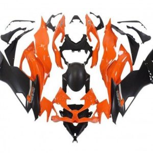 Kawasaki Ninja ZX6R 2019-2022 Orange Matte Black ABS Fairings | Motovation Frgs