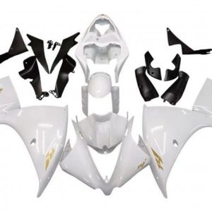Yamaha YZF R1 2009-2011 White Gold Decal ABS Fairings | Motovation Frgs