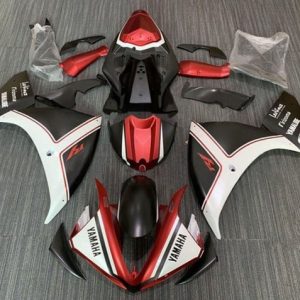 Yamaha YZF R1 2009-2011 White Red Matte Black ABS Fairings | Motovation Frgs