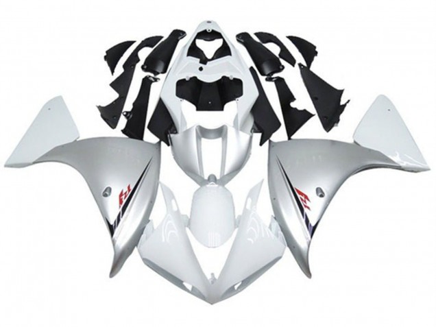 Yamaha YZF R1 2009-2011 White Silver ABS Fairings | Motovation Frgs