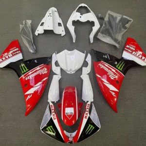 Yamaha YZF R1 2012-2014 White Red Black Green Milwaukee Maxxis Monster ABS Fairings | Motovation Frgs