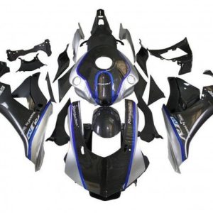 Yamaha YZF R1 2015-2019Faux Carbon Fiber Silver Blue R1M ABS Fairings | Motovation Frgs