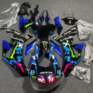 Yamaha YZF R1 2015-2019 Black Blue Pink Green Monster ENEOS ABS Fairings | Motovation Frgs