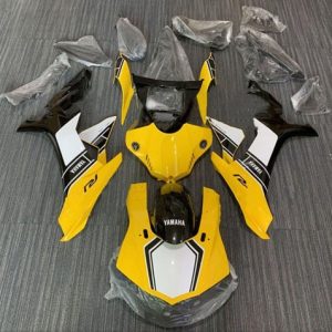 Yamaha YZF R1 2015-2019 Yellow White Black ABS Fairings | Motovation Frgs