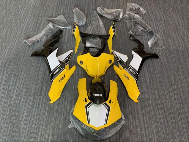 Yamaha YZF R1 2015-2019 Yellow White Black ABS Fairings | Motovation Frgs