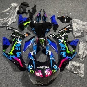 Yamaha YZF R1 2020-2025 Black Blue Pink Monster ABS Fairings | Motovation Frgs