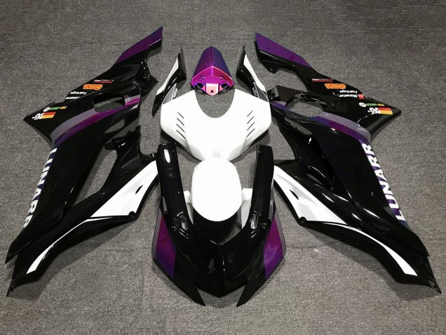 Yamaha YZF R6 2017-2025 White Purple Glossy Black ABS Fairings | Motovation Frgs