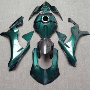 Yamaha YZF R1 2015-2019 Glossy Teal with Carbon Fiber Style ABS Fairings | Motovation Frgs