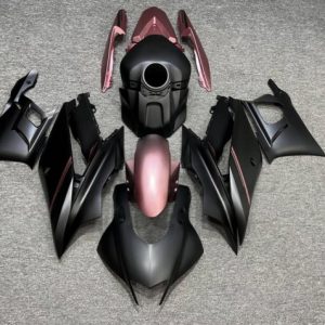 Yamaha YZF R3/R25 2022-2024 Matte Black Rose Gold ABS Fairings | Motovation Frgs