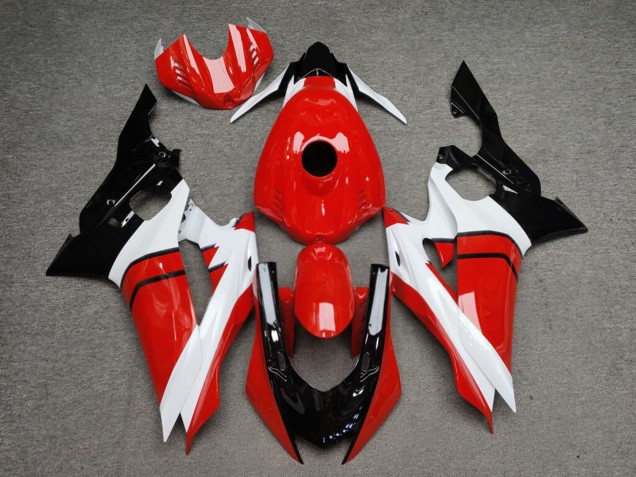 Yamaha YZF R6 2017-2025 Glossy Red White Black ABS Fairings | Motovation Frgs
