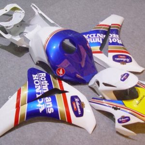 Honda CBR1000RR 2008-2011 White Blue Yellow Gold Rothmans ABS Fairings | Motovation Frgs