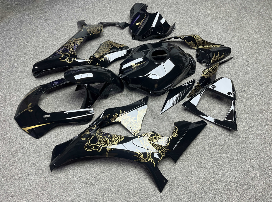 Yamaha R1 2015-2019 Gloss Black With Gold Dragon ABS Fairings | Motovation Frgs - Image 3