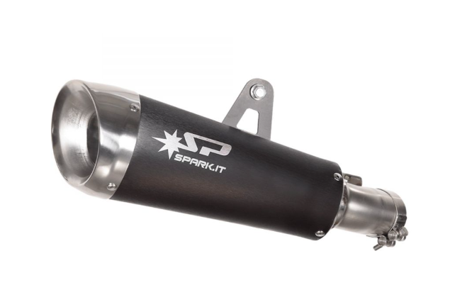SPARK EVO SILENT 5 STAINLESS SATIN -BLACK INOX SPARK KAWASAKI Z 900 RS 2017-2020- Slip On