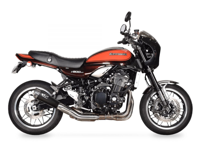 SPARK EVO SILENT 5 STAINLESS SATIN -BLACK INOX SPARK KAWASAKI Z 900 RS 2017-2020- Slip On - Image 2