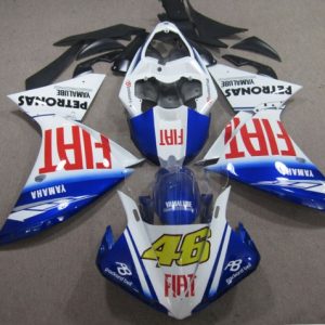 Yamaha YZF R1 2009-2011 White Blue Red Fiat 46 ABS Fairings | Motovation Frgs