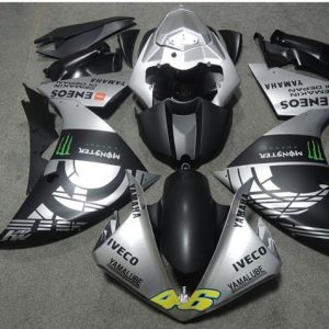 Yamaha YZF R1 2009-2011 Silver Matte Black Green Monster Iveco Yamalube ENEOS ABS Fairings | Motovation Frgs