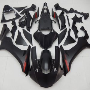 Yamaha YZF R1 2015-2019 Matte Black Red ABS Fairings | Motovation Frgs