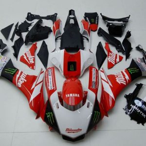 Yamaha YZF R1 2015-2019 White Red Black Green Monster Milwaukee ABS Fairings | Motovation Frgs