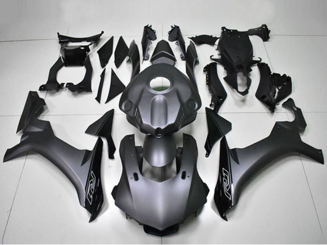 Yamaha YZF R1 2015-2019 Matte Black Glossy Black ABS Fairings | Motovation Frgs