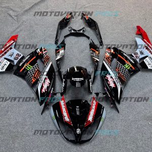 Kawasaki ZX6R 2024-2026 Black ABS Fairings | Motovation Frgs