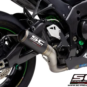 SC-PROJECT - CR-T Slip-on Silencer & Full Titanium Catalyzer Cancel Pipe for NINJA ZX-10R / RR '16
