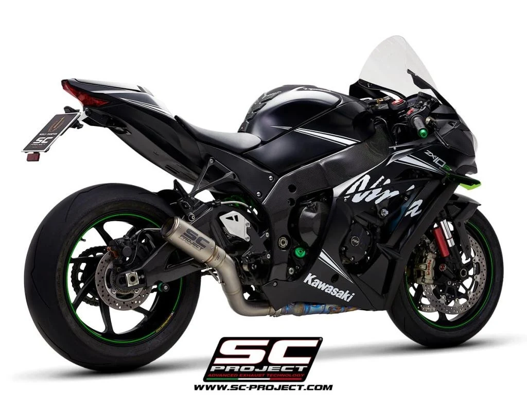 SC-PROJECT - CR-T Slip-on Silencer & Full Titanium Catalyzer Cancel Pipe for NINJA ZX-10R / RR '16 - Image 4