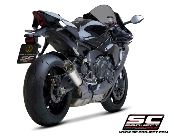 SC-PROJECT - S1 Slip-on Silencer (Street Legal / Euro 5 Compliant / Compatible with OEM Catalytic Converter) YZF-R1 / R1M '20-25 - Image 3